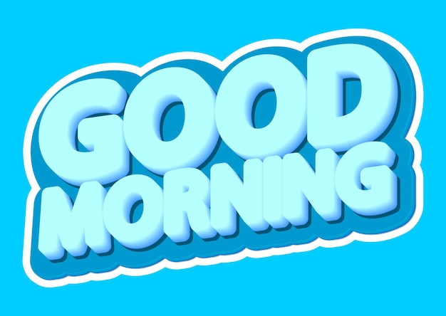 Buenas mañanas modelo de diseño de pegatinas aisladas ilustración vectorial