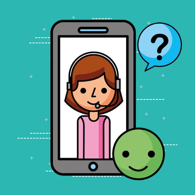 buenas preguntas del agente de smartphone marcan servicio al cliente