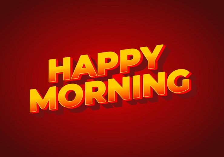 Vector buenos días efecto de texto en 3d aspecto llamativo color
