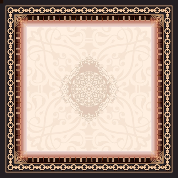 Bufanda abstracta vintage de lujo diseño 048