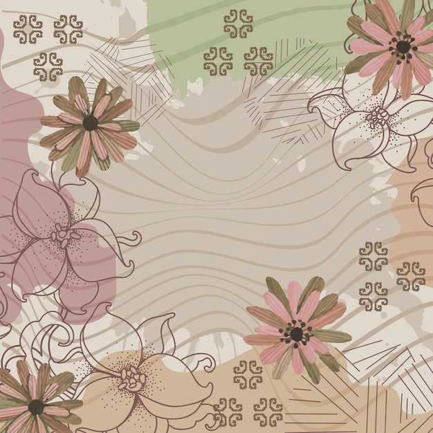 Bufanda floral mezcla abstracta diseño 046