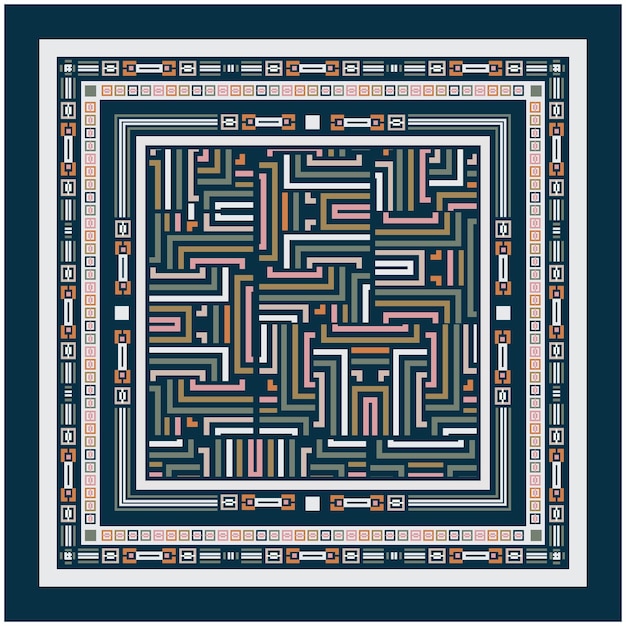 bufanda de impresión abstracta lista para imprimir archivo de impresión vectorial de alta calidad
