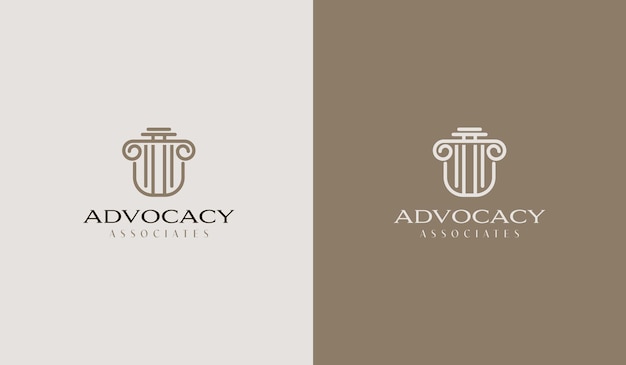 Vector bufete de abogados pilar law office abogado logo universal creative premium symbol vector sign icon logo template vector illustration