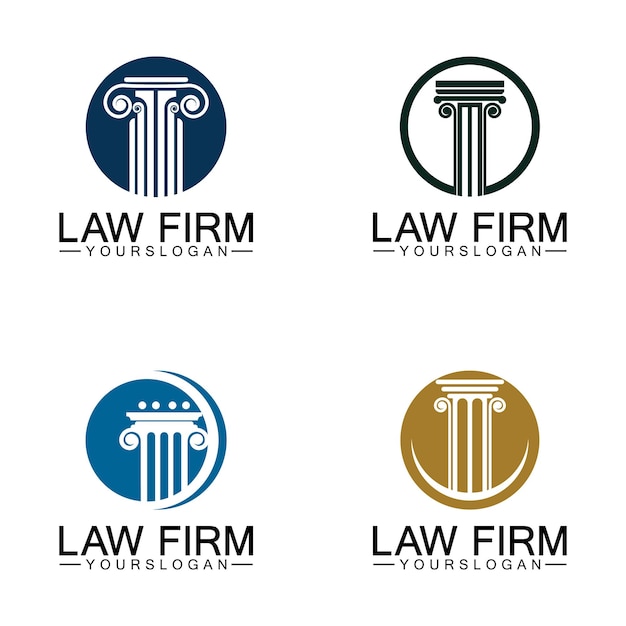 Bufete de abogados Pilar Logo TemplateVector