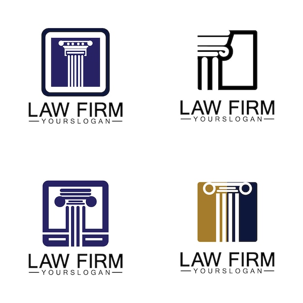 Bufete de abogados Pilar Logo TemplateVector