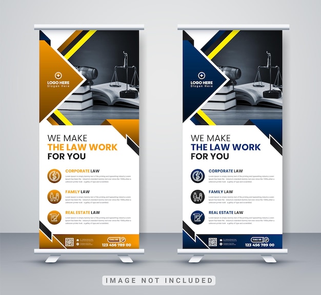 Bufete de abogados roll up banner abogado servicio corporativo dl flye business company x stand banner design