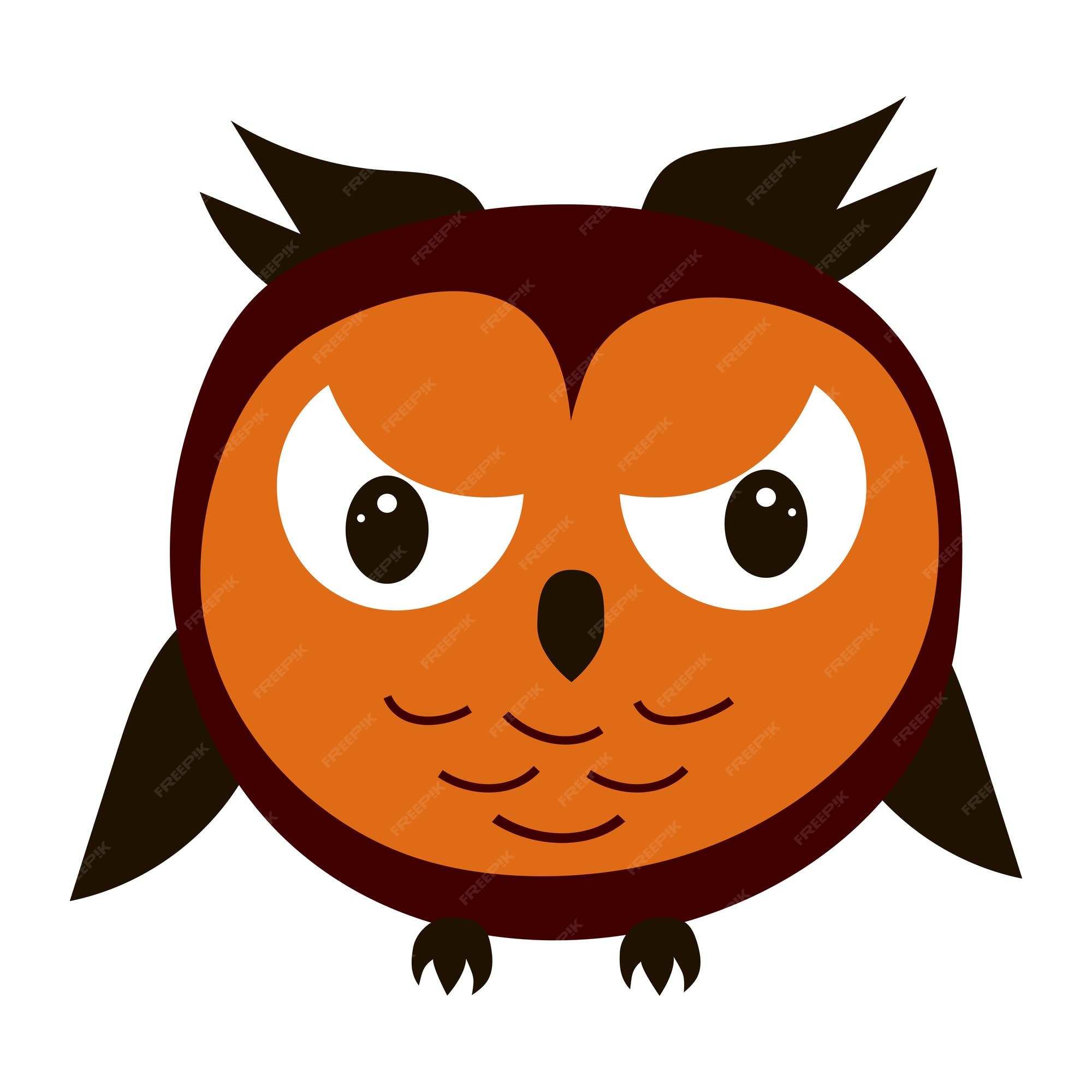Búho de dibujos animados enojado aislado sobre fondo blanco personaje con emoción enojada | Vector Premium Búho de dibujos animados enojado aislado sobre fondo blanco personaje con emoción enojada | Vector Premium