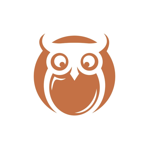 Búho logo icono diseño animal y simple negocio