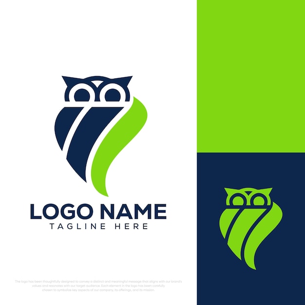 Búho logo templete logo vector logo