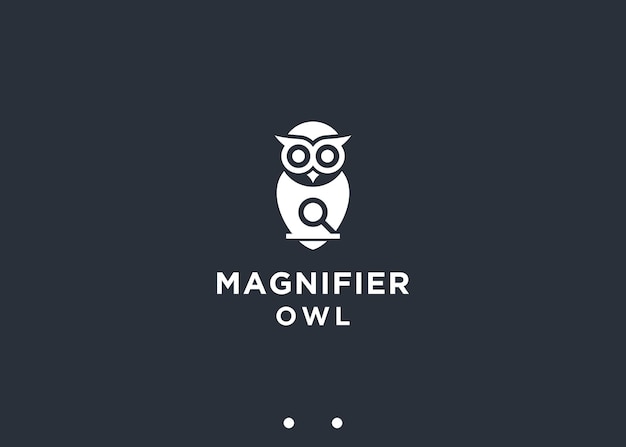 búho con lúpula diseño de logotipo ilustración de silueta vectorial