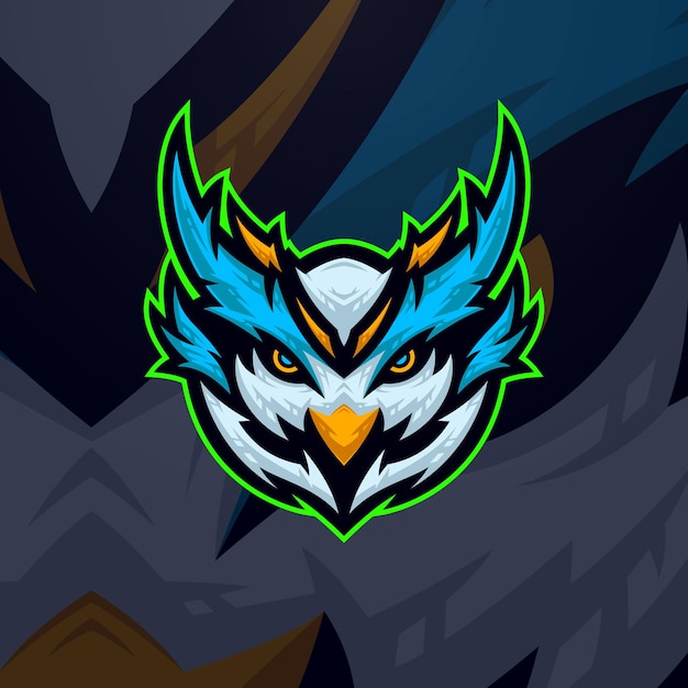 Búho mascota logo esport ilustración premium vector