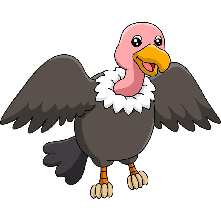 Vector buitre, caricatura, clipart, vector, ilustración