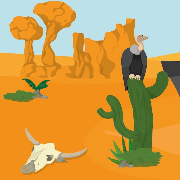 Buitres en el desierto