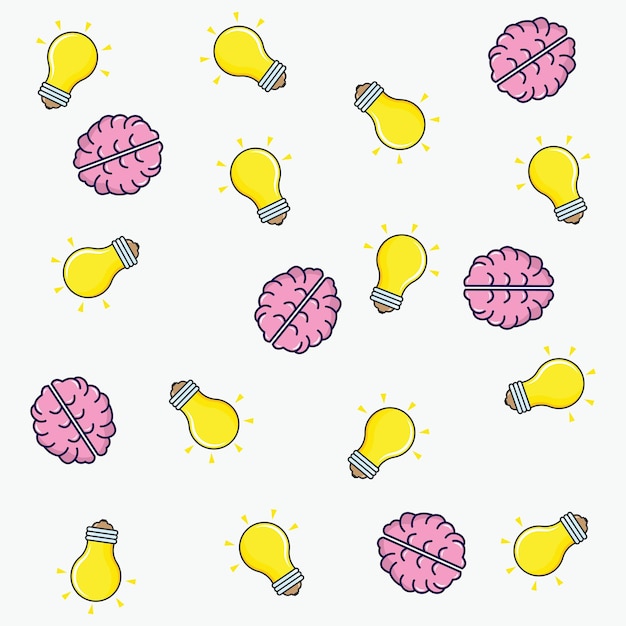 bulbo cerebro fondo concepto ilustración vector