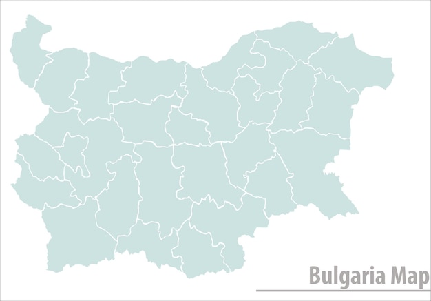 Bulgaria mapa ilustración vector detallado mapa de bulgaria con regiones