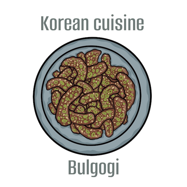 Bulgogi Un tipo de barbacoa porque tiene rebanadas delgadas de carne de res marinada Cocina coreana