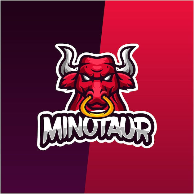 Bull Esports Logo Design Vector de juego premium