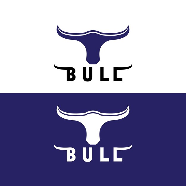 Bull logo y símbolos vector plantilla iconos aplicación