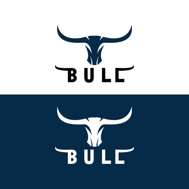 Bull logo y símbolos vector plantilla iconos aplicación