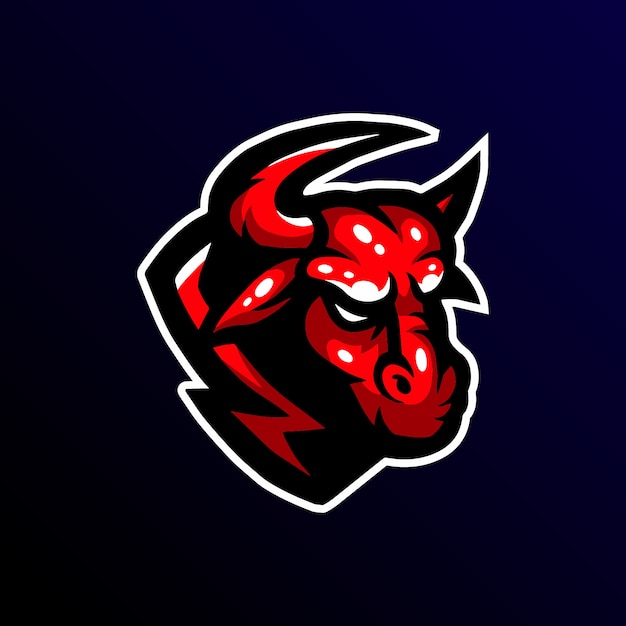 Bull mascota logo esport gamin.