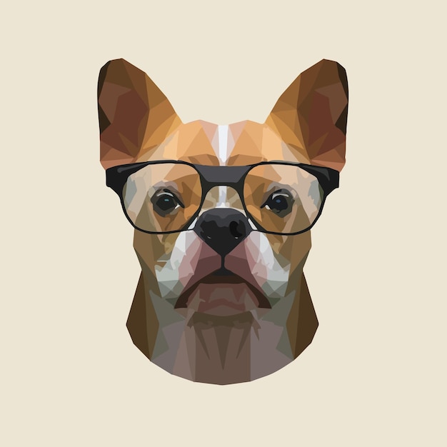 Bulldog francés con gafas
