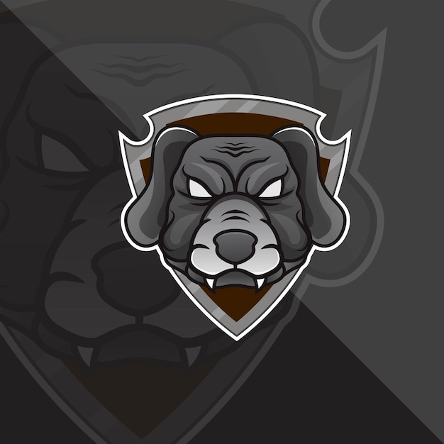 Bulldog head esport mascot logo para juegos de deportes y deporte premium vector gratuito