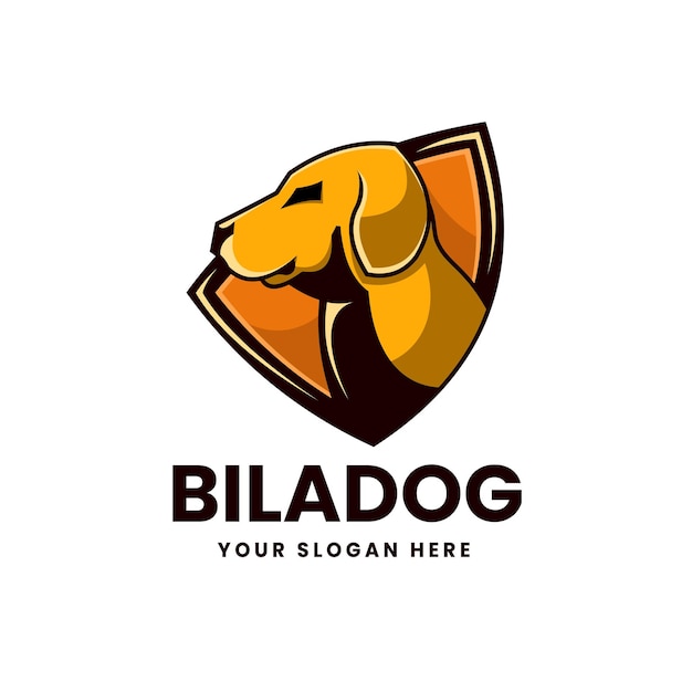 Bulldog, logotipo, vector, animal, ilustración