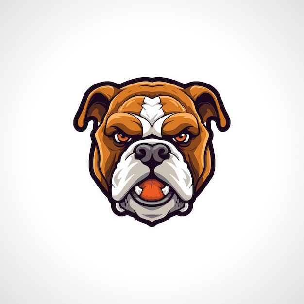 bulldog, vector, bulldog, mascota, logotipo, diseño