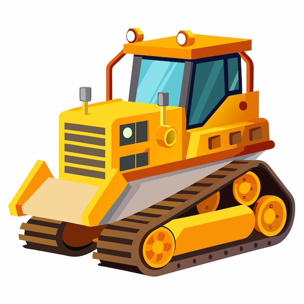 un bulldozer amarillo con un parachoques negro