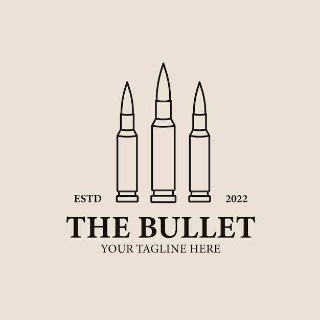 Bullet line art logo icono y símbolo vector ilustración diseño