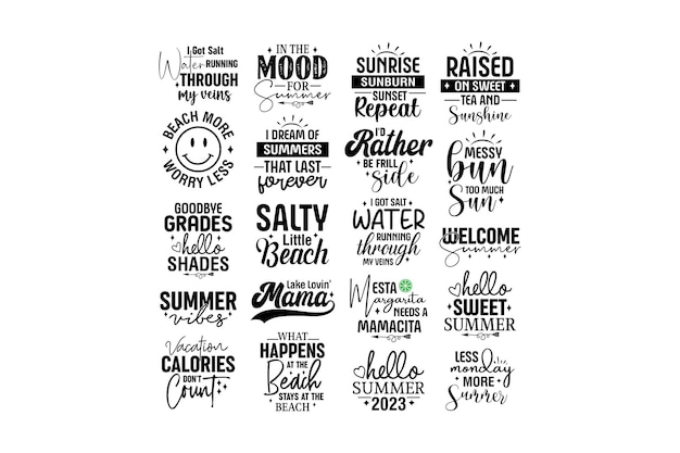 BUNDLE de diseño SVG de verano