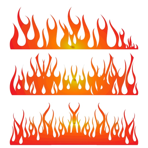 Bundle de elementos de fuego y llamas
