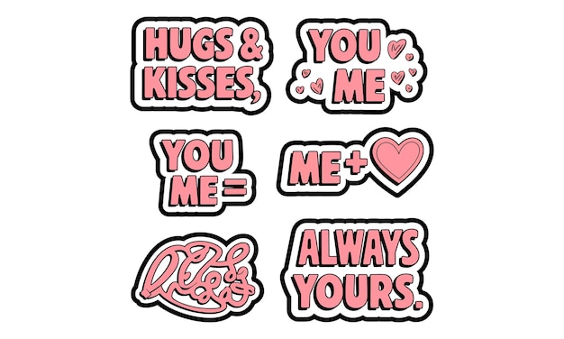 Bundle de pegatinas para el Día de la Madre con citas de amor y diseños temáticos de anclaje