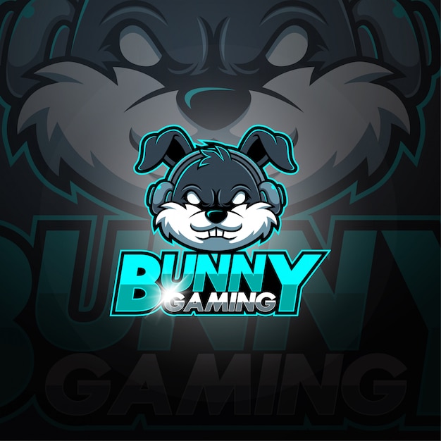 Bunny gaming esport mascota logo