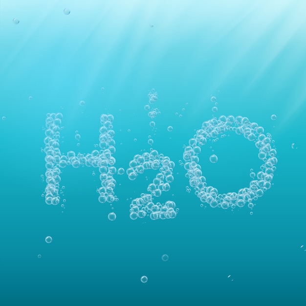 Vector burbuja de agua de fondo h2o