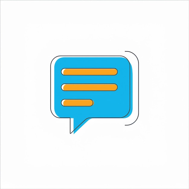 una burbuja azul y amarilla que dice la palabra cita en ella
