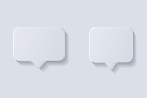 Burbuja chat 3d discurso blanco burbuja 3D conjunto de iconos de chat