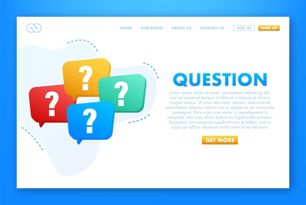 Burbuja de color con signo de interrogación conjunto Vector stock ilustración