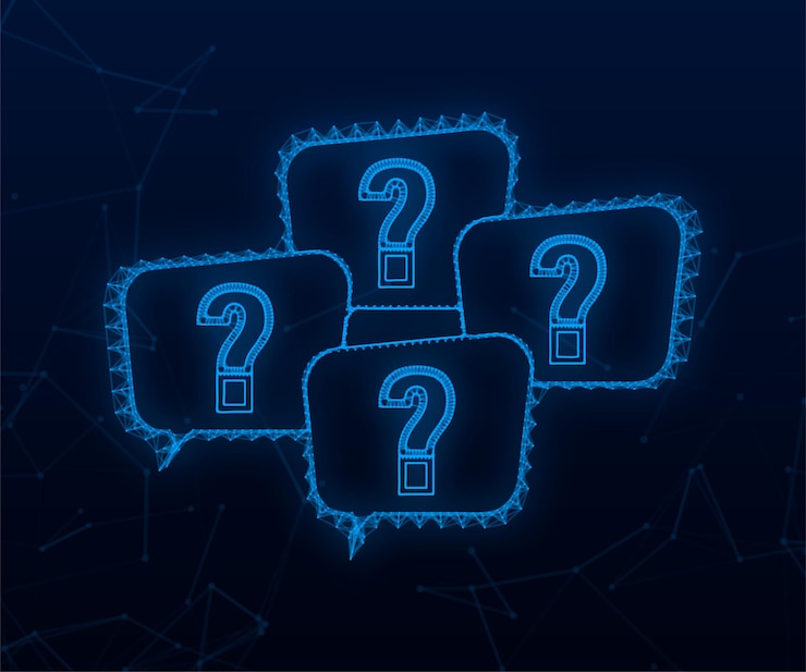 Vector burbuja de color con signo de interrogación. ilustración vectorial de stock