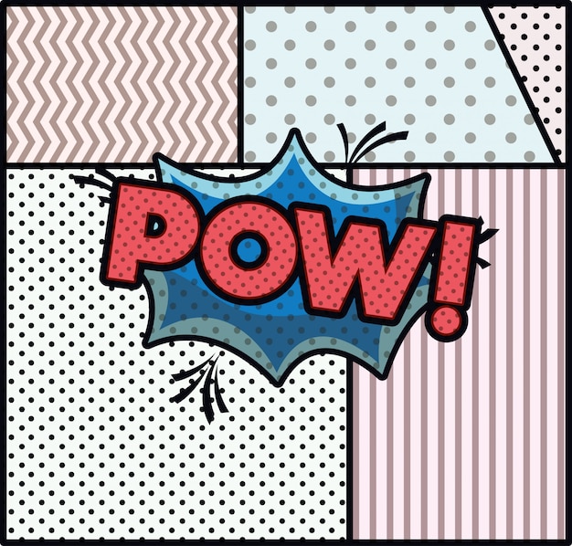 burbuja de expresión con estilo pow pop art