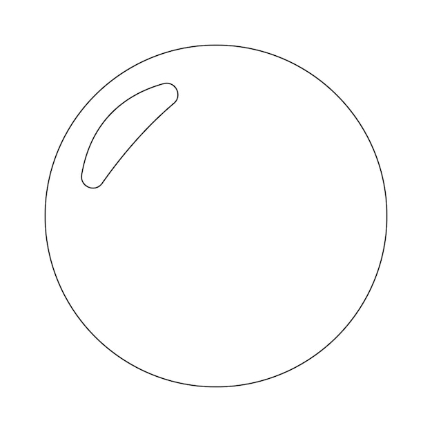 Burbuja de goma blanco y negro línea 2D objeto de dibujos animados esfera de jabón burbuja de jabón flotante contorno vectorial aislado artículo sueños agua de lavado espuma de baño de la infancia ilustración de manchas planas monocromáticas