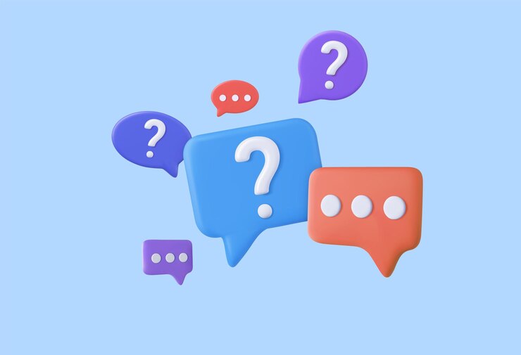 Vector burbuja de habla 3d con signo de interrogación