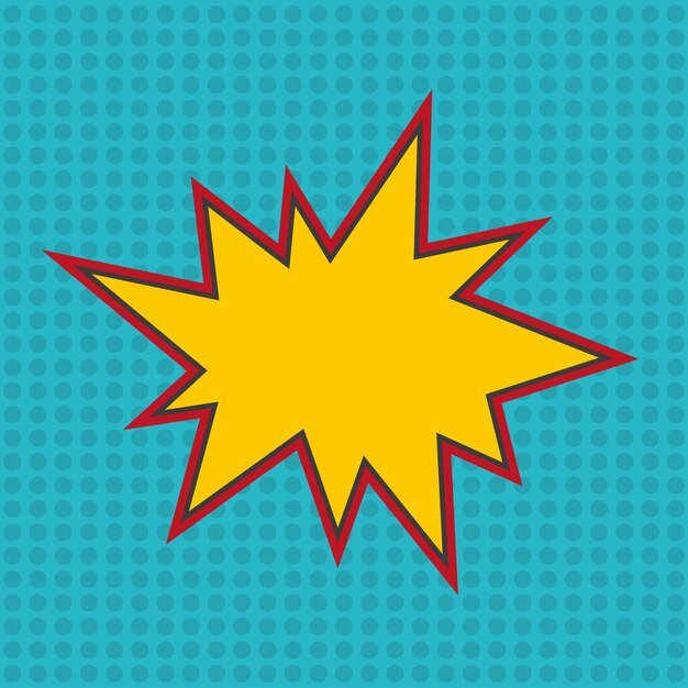 Burbuja de habla cómica en fondo de puntos plantilla de arte pop ilustración vectorial