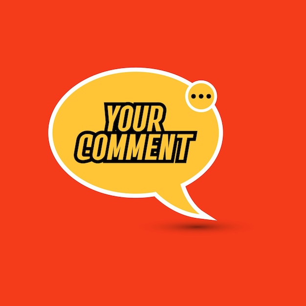 una burbuja de habla con un fondo amarillo que dice su opinión al respecto