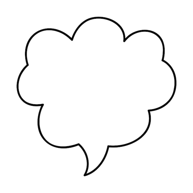 Burbuja de habla en forma de nube de Doodle Ilustración de arte de clip de dibujo a mano