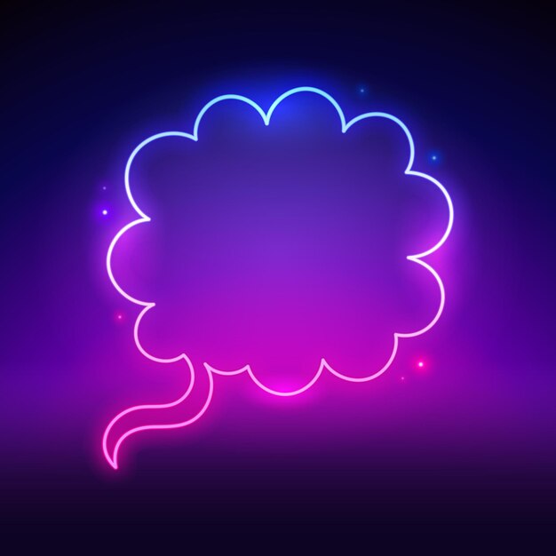 Burbuja de habla en forma de nube de neón