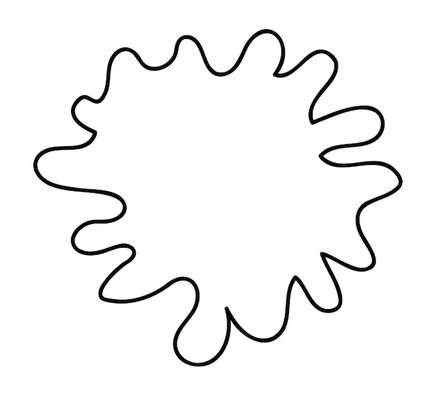 Burbuja de habla en forma de punto Ilustración de clip art de Doodle