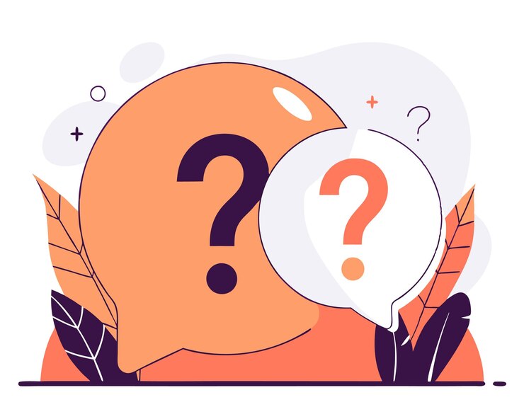 Vector burbuja de habla con ilustración del icono del signo de interrogación