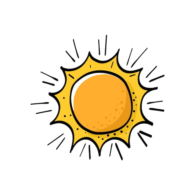 Burbuja de habla el sol burbuja de discurso cómico con emoción dibujo a mano