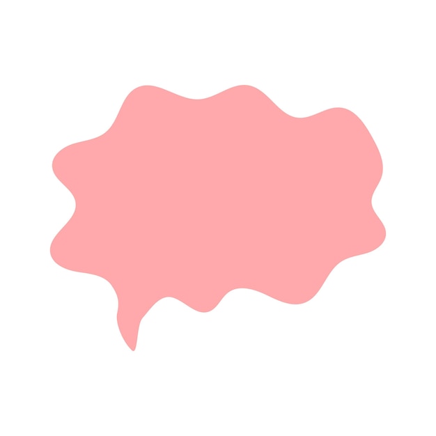 Burbuja de habla vectorial sobre fondo blanco